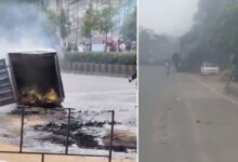 Chemical-Loaded Auto Catches Fire Near LB Nagar CP Camp Office in Hyderabad