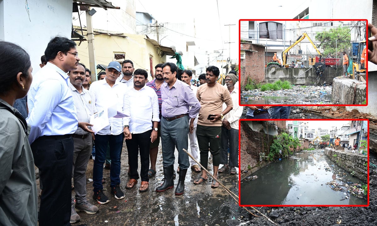 HYDRAA Commissioner AV Ranganath Inspects Drains; Urges Swift Action to Avoid Flood Threat