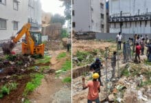 HYDRAA In Moosapet: Encroachments Removed from 2,000 Yards of Park Land in Anjaneya Nagar Colony