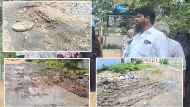 Bismillah Colony Residents Suffer Due to Overflowing Drainage Water; Accuse Jalpally Commissioner of Ignoring Pleas