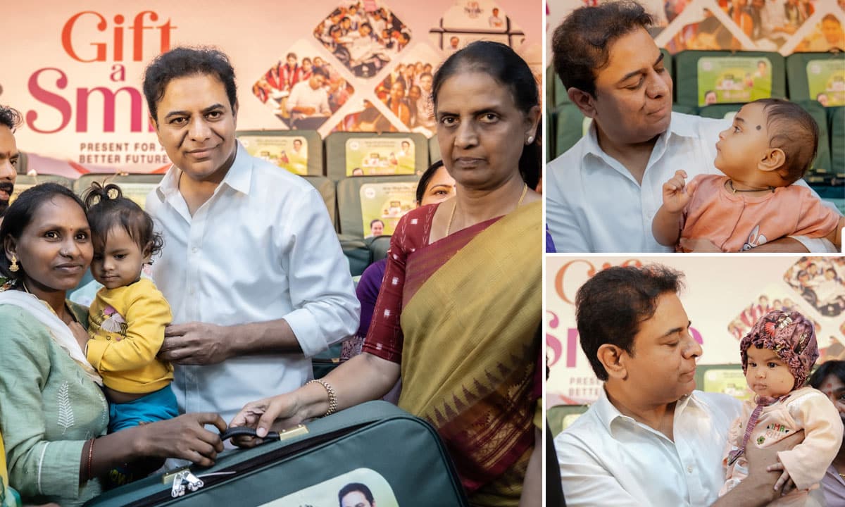 KTR distributes KCR kits to 5,000 mothers, slams Revanth govt for halting welfare scheme