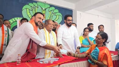 Hyderabad: MLA Majid Hussain, Feroz Khan Lead Bonalu Grant Distribution at Hanuman Temple