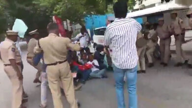 PDSU Activists Protest Outside CM Revanth Reddy’s Residence Over Fee Reimbursement Delays