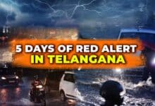 Telangana is on Red Alert until July 26 due to forecasts of extremely heavy rain.