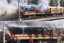 Terrible Train Fire Incident in Tirupati: Two Bogies Burnt