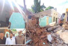 Wall Collapses Amid Road Work in Vijaynagar Colony, AIMIM Corporator Promises Quick Restoration
