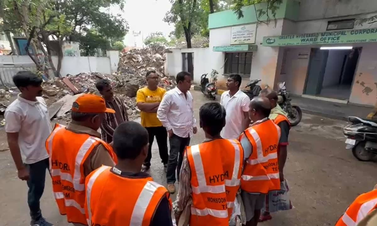 HYDRAA Launches Monsoon Emergency Teams in Mallepally for 24/7 Rainfall Response
