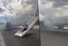 Flight's landing gear catches fire at US airport; aborts takeoff
