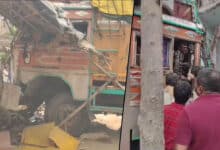 Horrific road accident at Jagdeopur intersection in Yadadri Bhongir