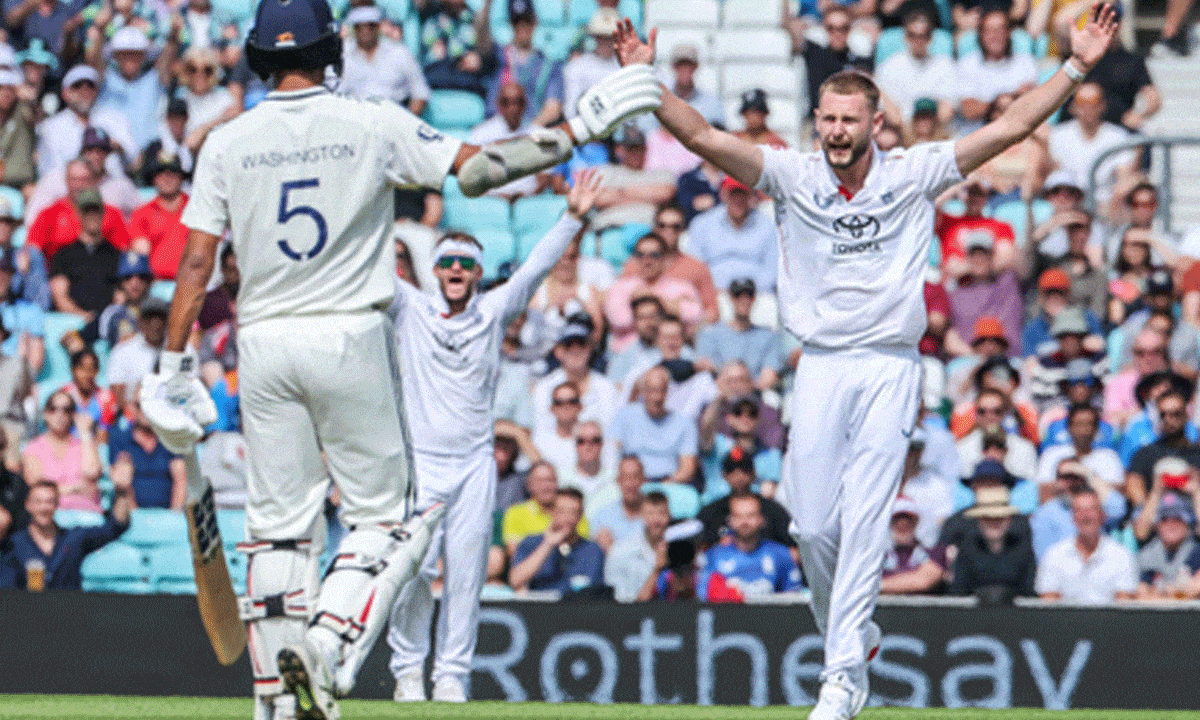 5th Test: Gus Atkinson bags five-wicket haul as England bowl India out for 224